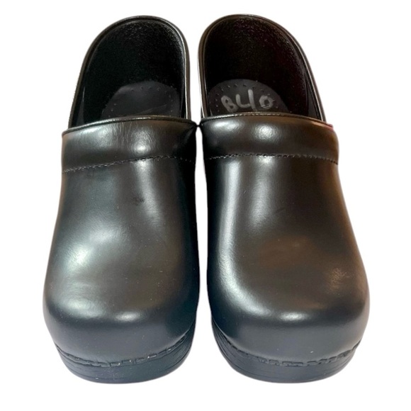 Dansko Professional Clogs Black Leather NEW Classic Supportive Comfy Size 7 & 8 - Picture 2 of 8